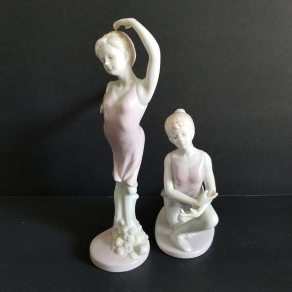 Russ Porcelain Handpainted Ballerinas Set of 2 - Picture 2 of 8